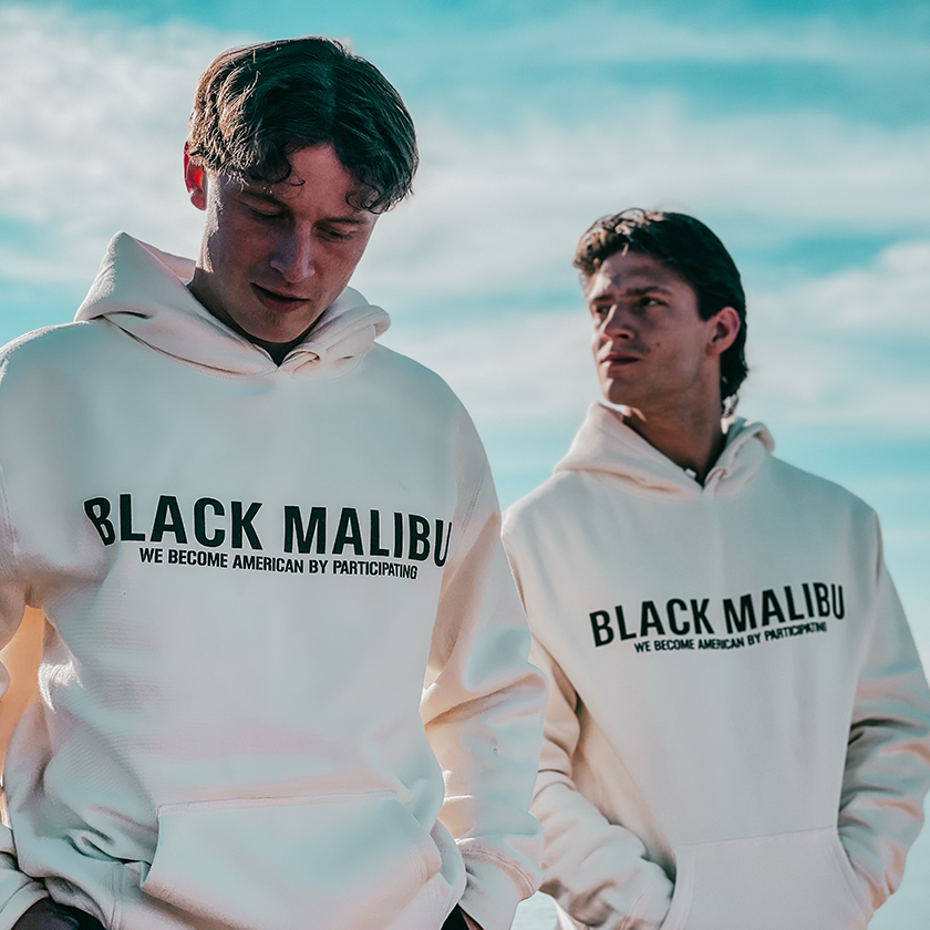 Malibu black hoodie hotsell
